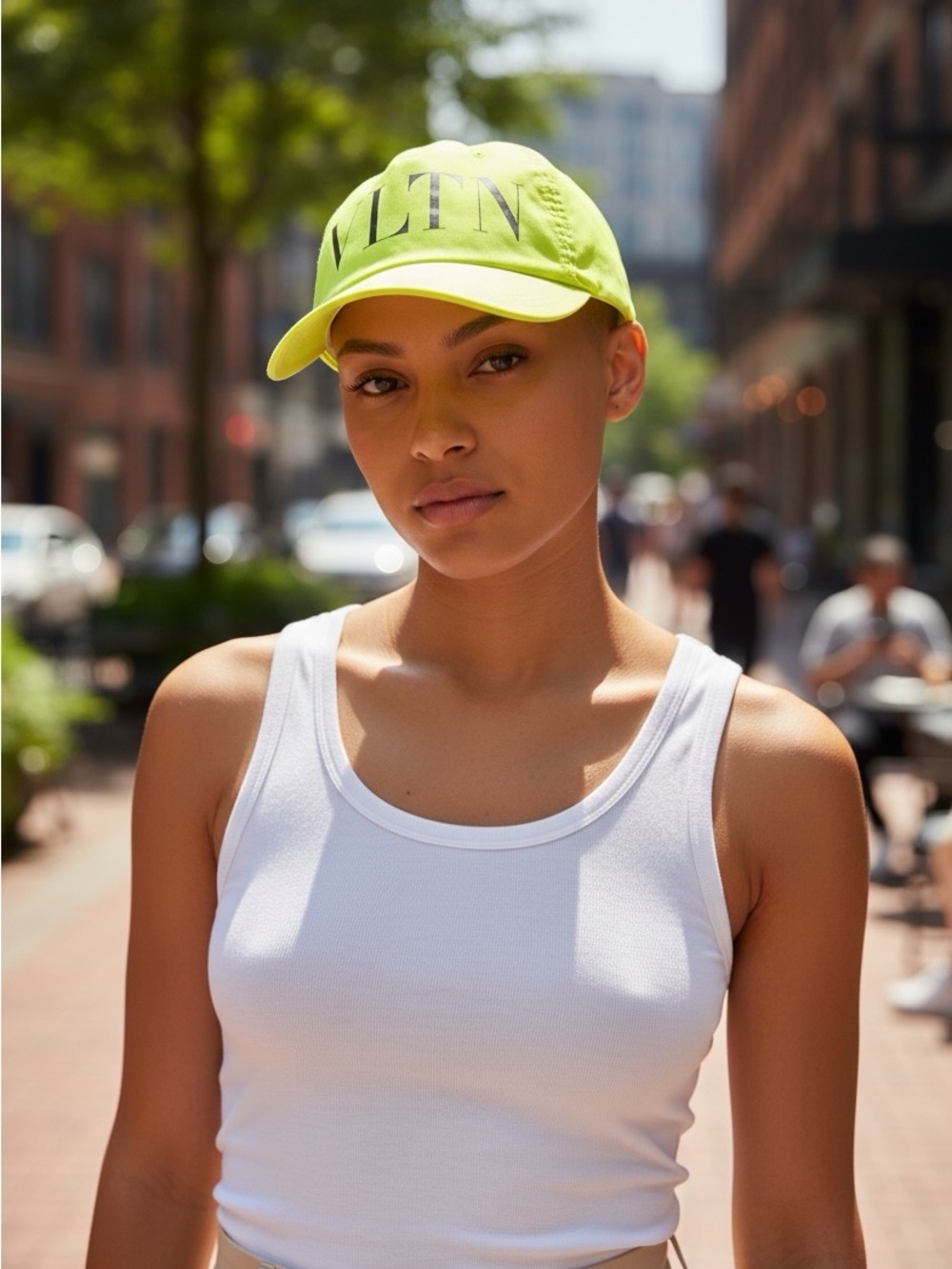 Valentino Garavani Neon Yellow Baseball Cap Unisex NWT - Picture 8 of 9
